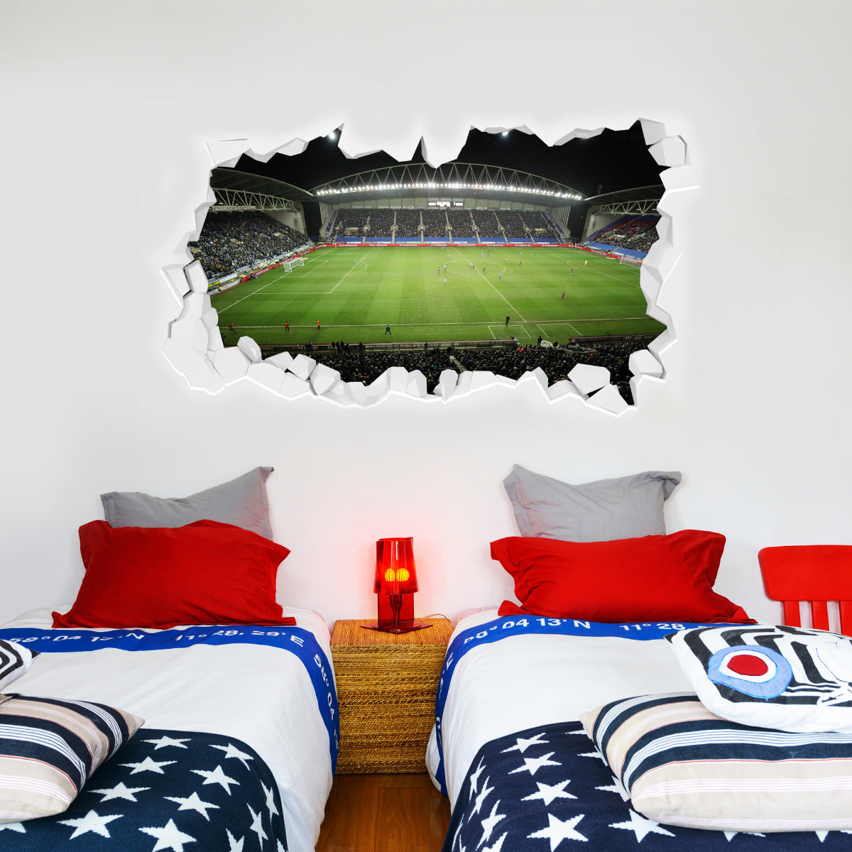 Wigan Athletic F.C. Broken Wall Sticker - Night Time