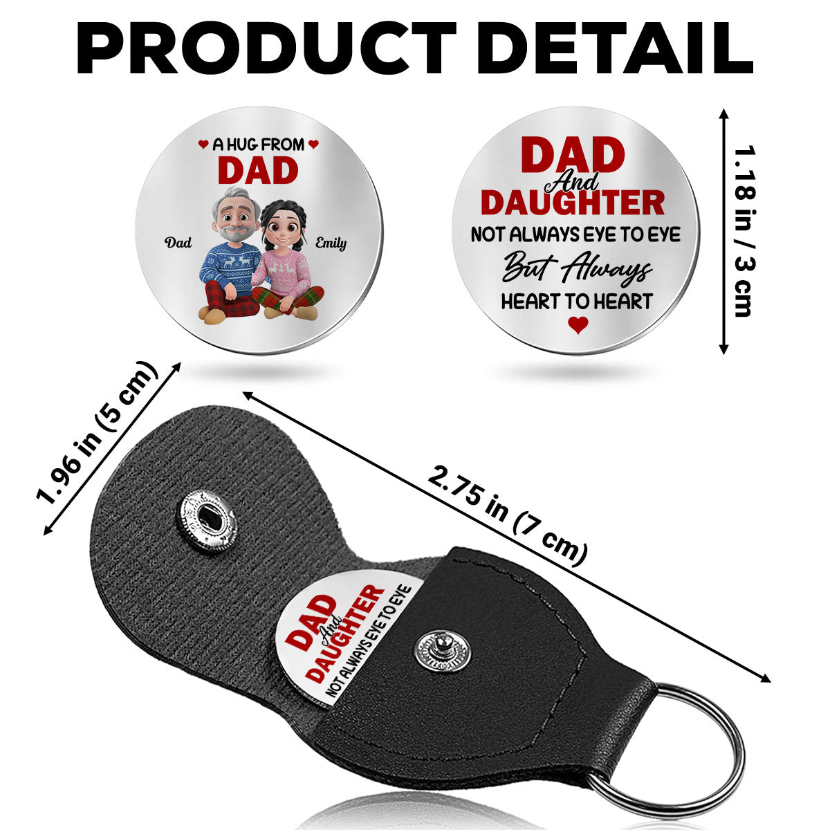 A Hug From My Dad - Personalized Custom Pocket Hug