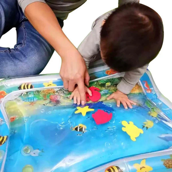 Baby Tummy Time Water Mat with Ocean Toys