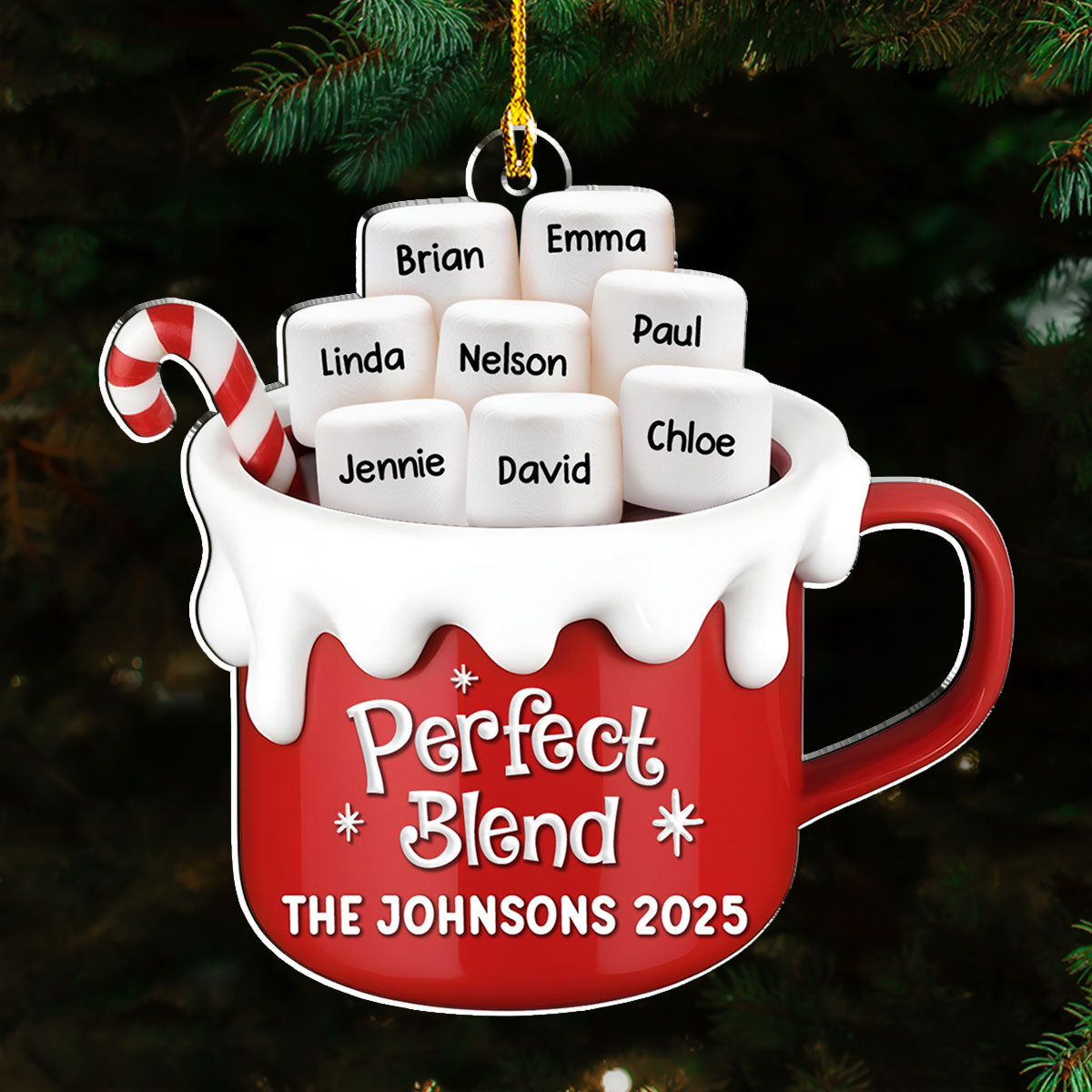 A Blend Of Christmas Cheer - Personalized Custom Acrylic Ornament