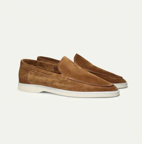 Men’s Vegan Suede Loafers with Cushioned Sole