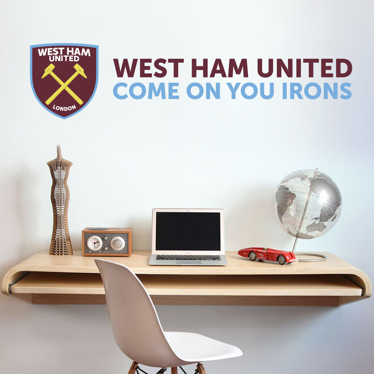 West Ham United Football Club - Hammers Crest & COYI Wall Sticker