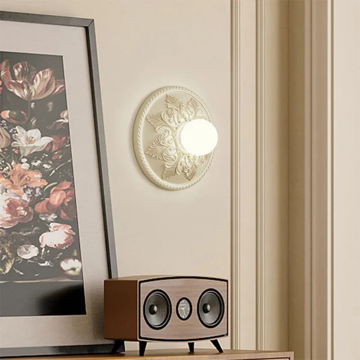Wall Light Resin Vintage Style Round Lamp