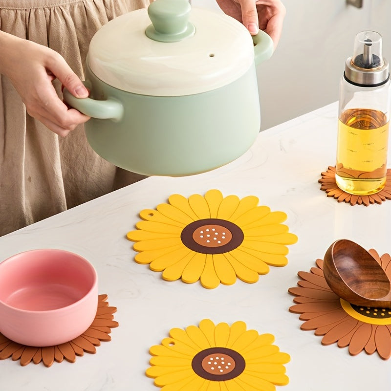 PVC Heat Resistant Sunflower Table Mat