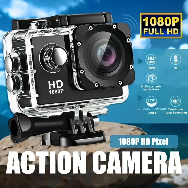 Action Camera with HD Video and Wide Lens