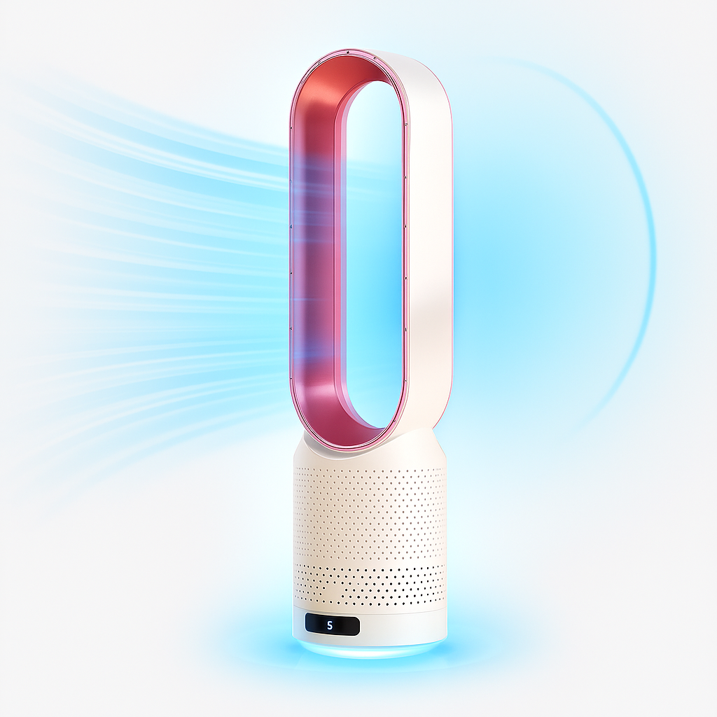 Bladeless Tower Fan Air Purifier Oscillating