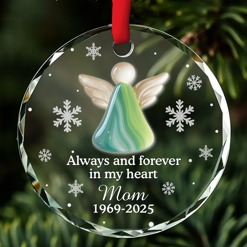 Always And Forever - Personalized Custom Glass Ornament