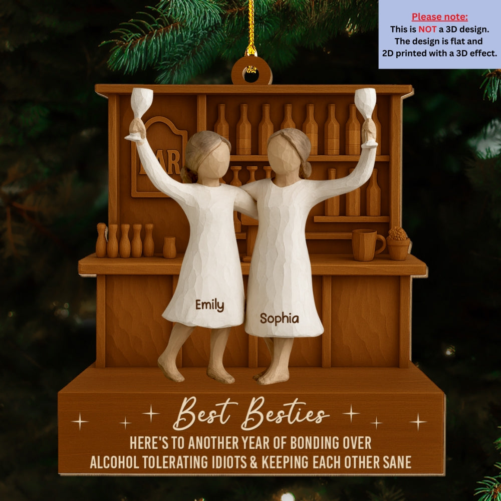 A Lifetime Of Friendship - Personalized Custom Wood Ornament