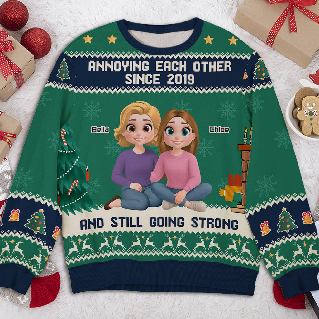 Annoying Each Other Christmas - Personalized Custom All-Over-Print Sweatshirt