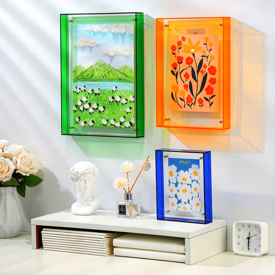 Wall Art Acrylic Display Frame for Desk Use