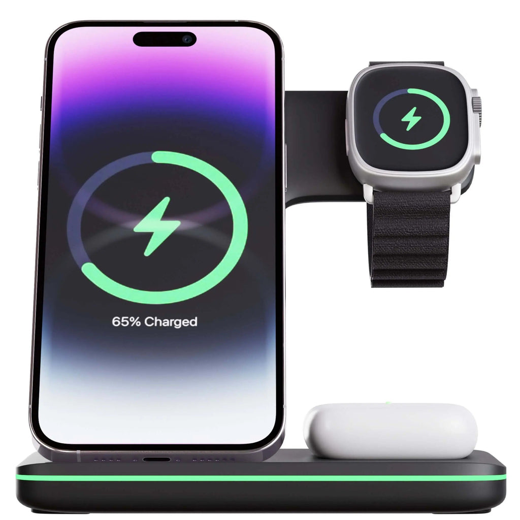 Wireless Charging Station for Phone Watch Earbuds