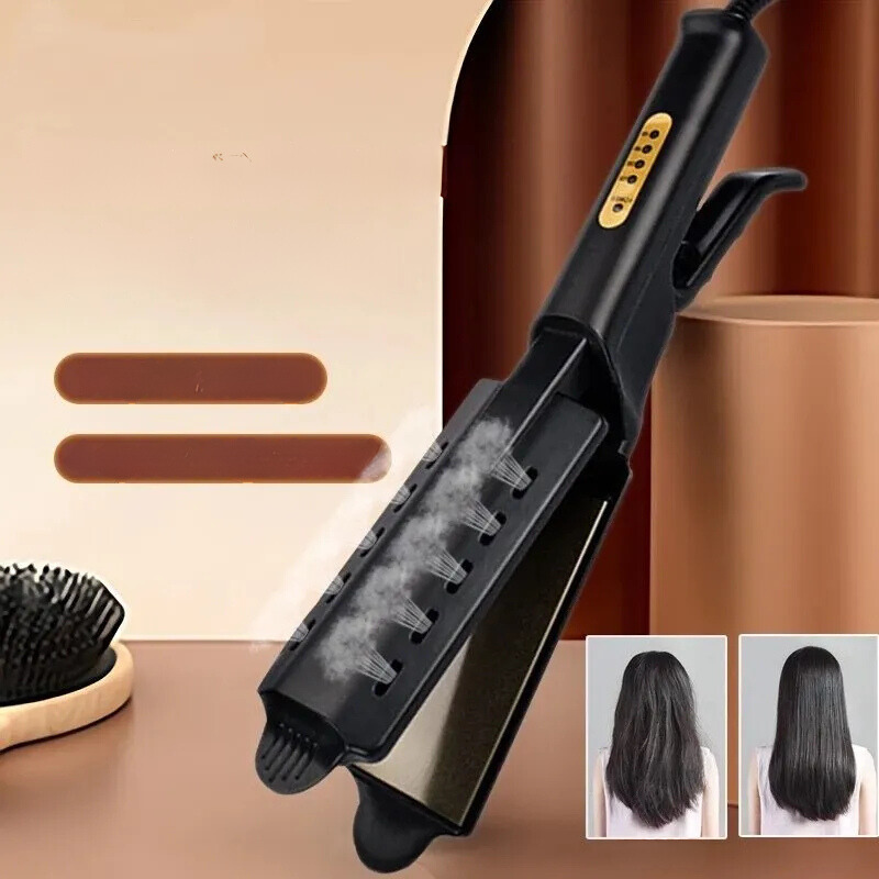 Hair Straightener with Steam Curling Function