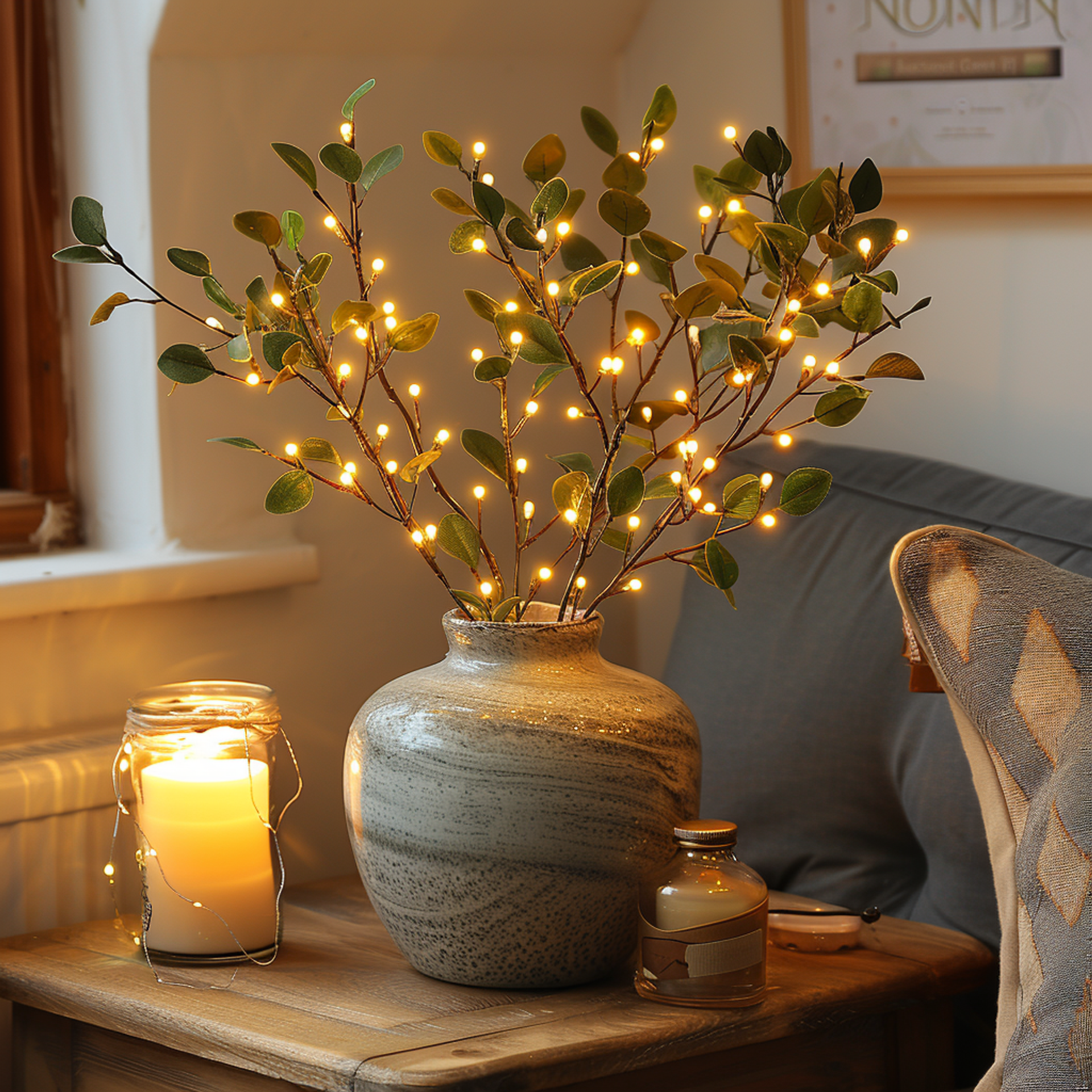 Fairy Lights Decorative Table Arrangement
