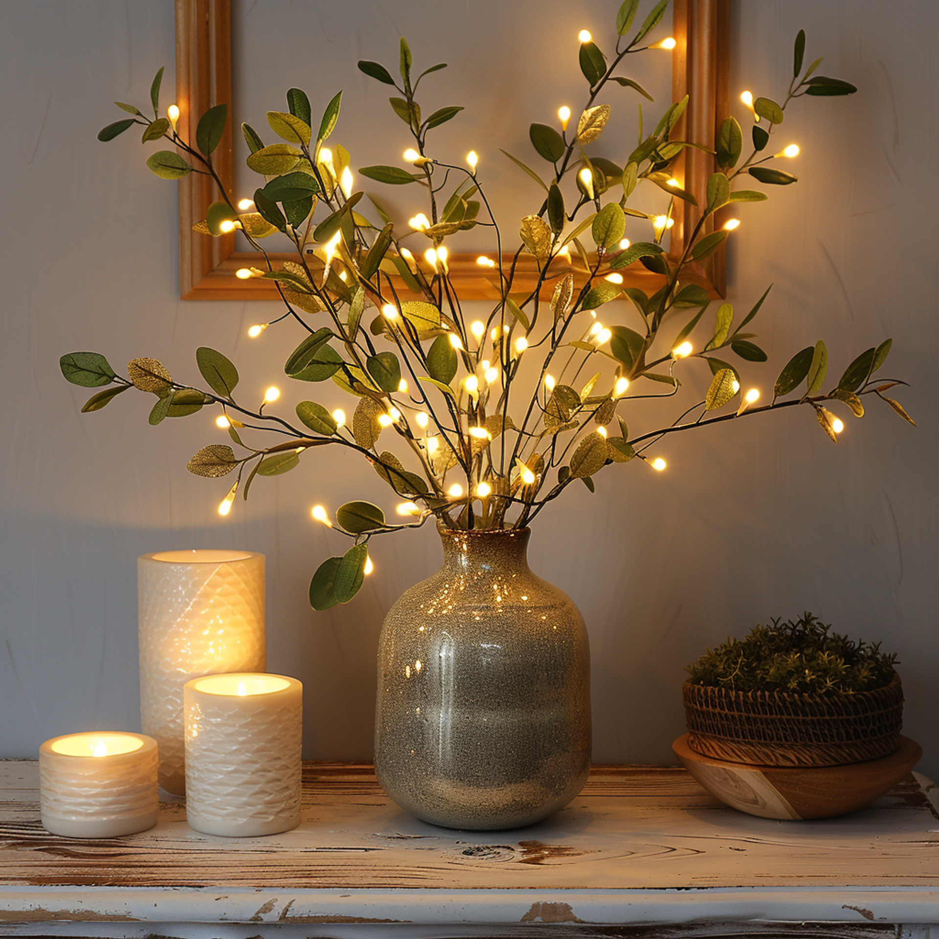 Fairy Lights Decorative Table Arrangement