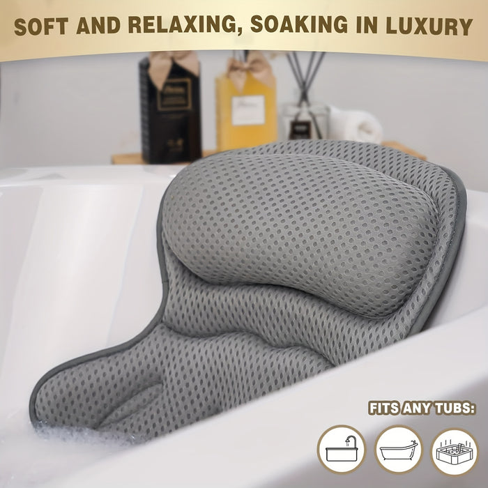 Bath Pillow Ergonomic Mesh Spa Cushion