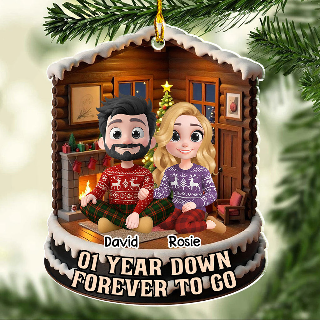 50 Years Down Forever To Go - Personalized Custom Acrylic Ornament