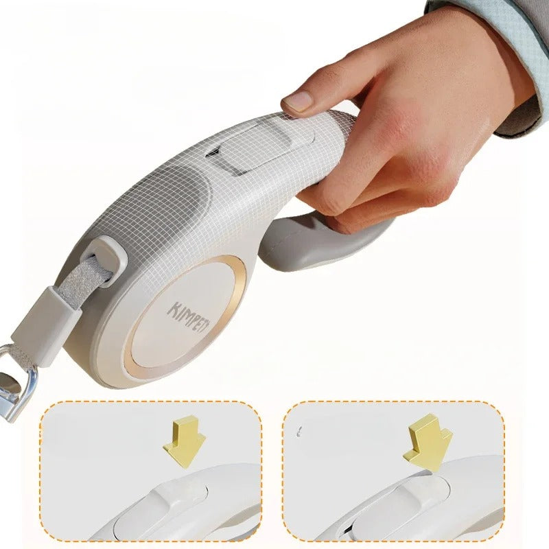 Dog Lead with Retractable Soft Grip Handle