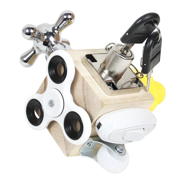 Montessori Wooden Sensory Learning Activity Cube