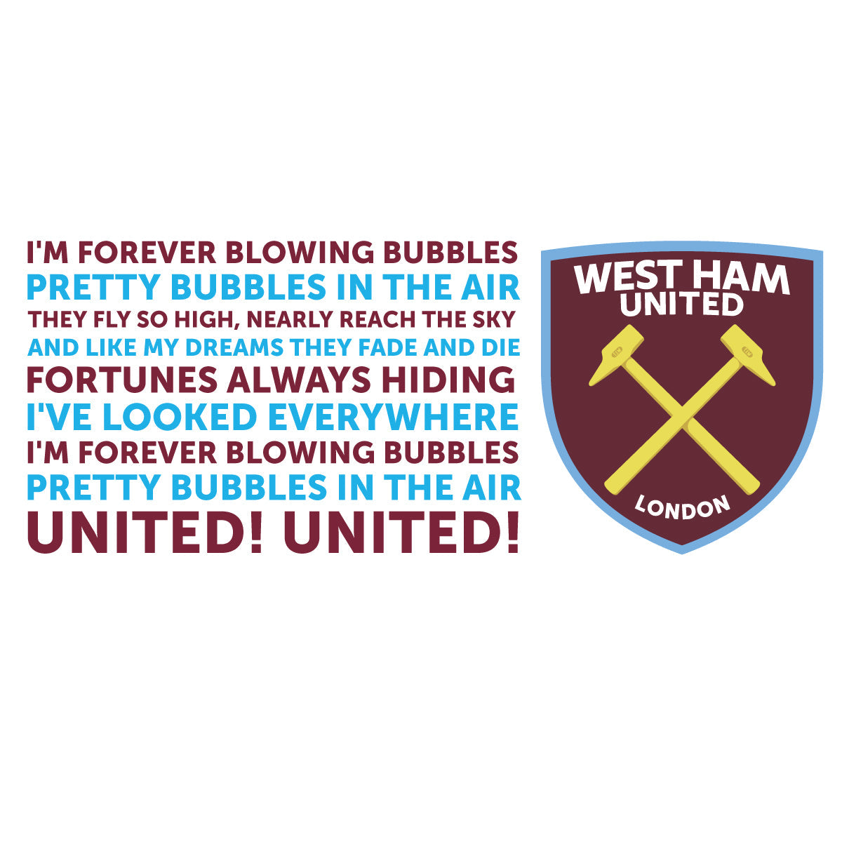 West Ham United Football Club - Blowing Bubbles Song & Crest