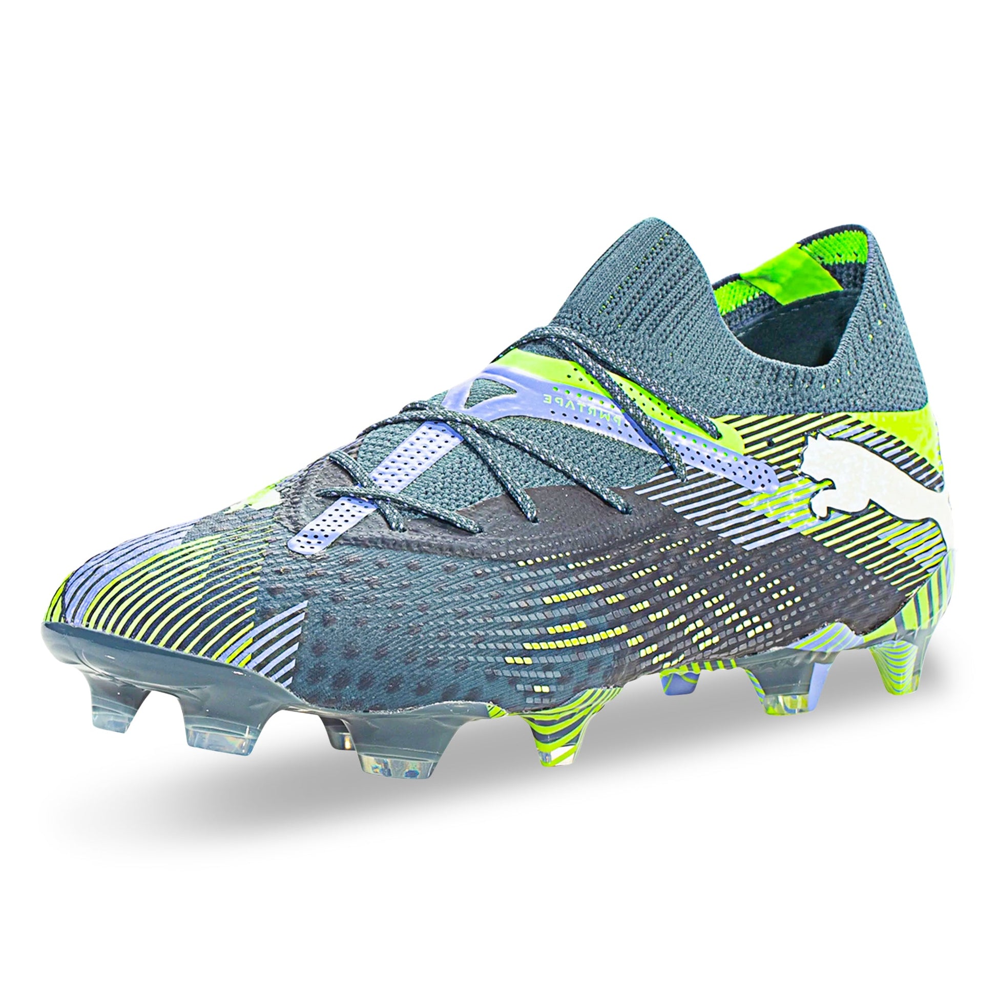 Puma Mens Future 7 Ultimate FG/AG Soccer Cleats (Gray Skies/Fizzy Apple)