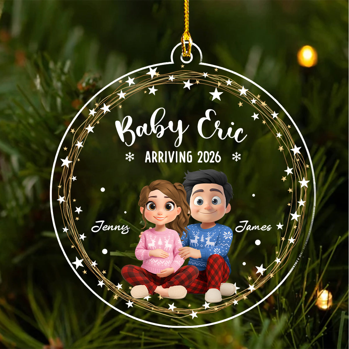 Arrive To This World - Personalized Custom Acrylic Ornament
