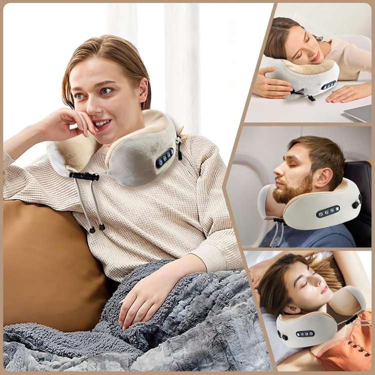Neck Pillow Massager Velvet Memory Foam Travel
