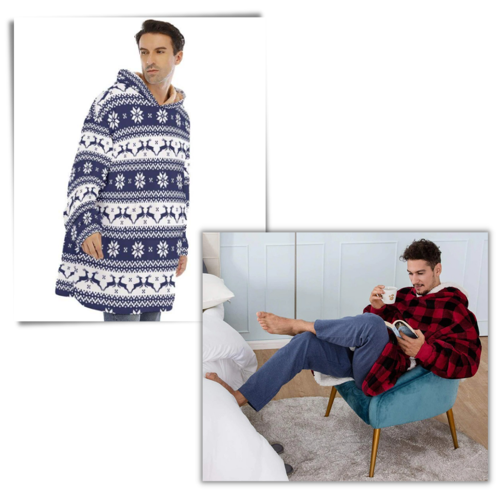 Hooded Blanket with Soft Fleece Lining