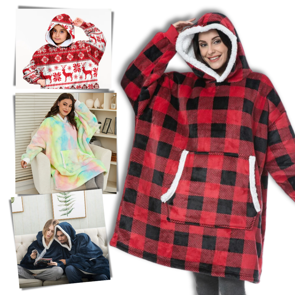 Hooded Blanket with Soft Fleece Lining