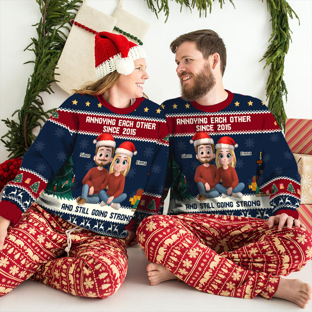 Annoying Each Other Christmas - Personalized Custom All-Over-Print Sweatshirt