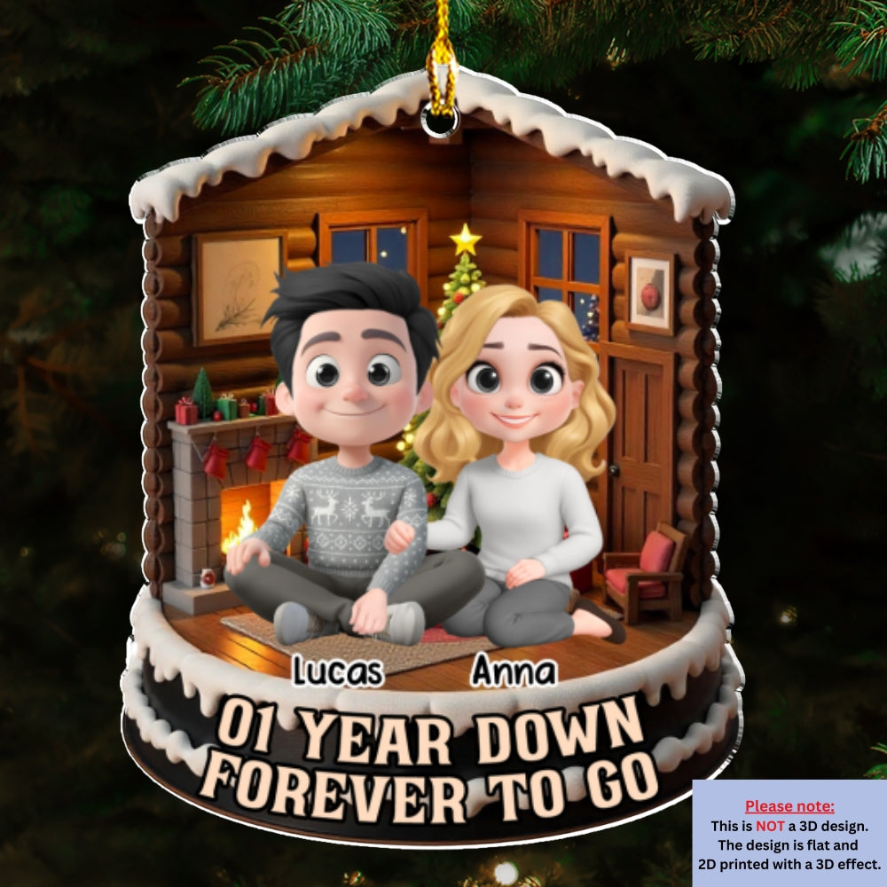 50 Years Down Forever To Go - Personalized Custom Acrylic Ornament