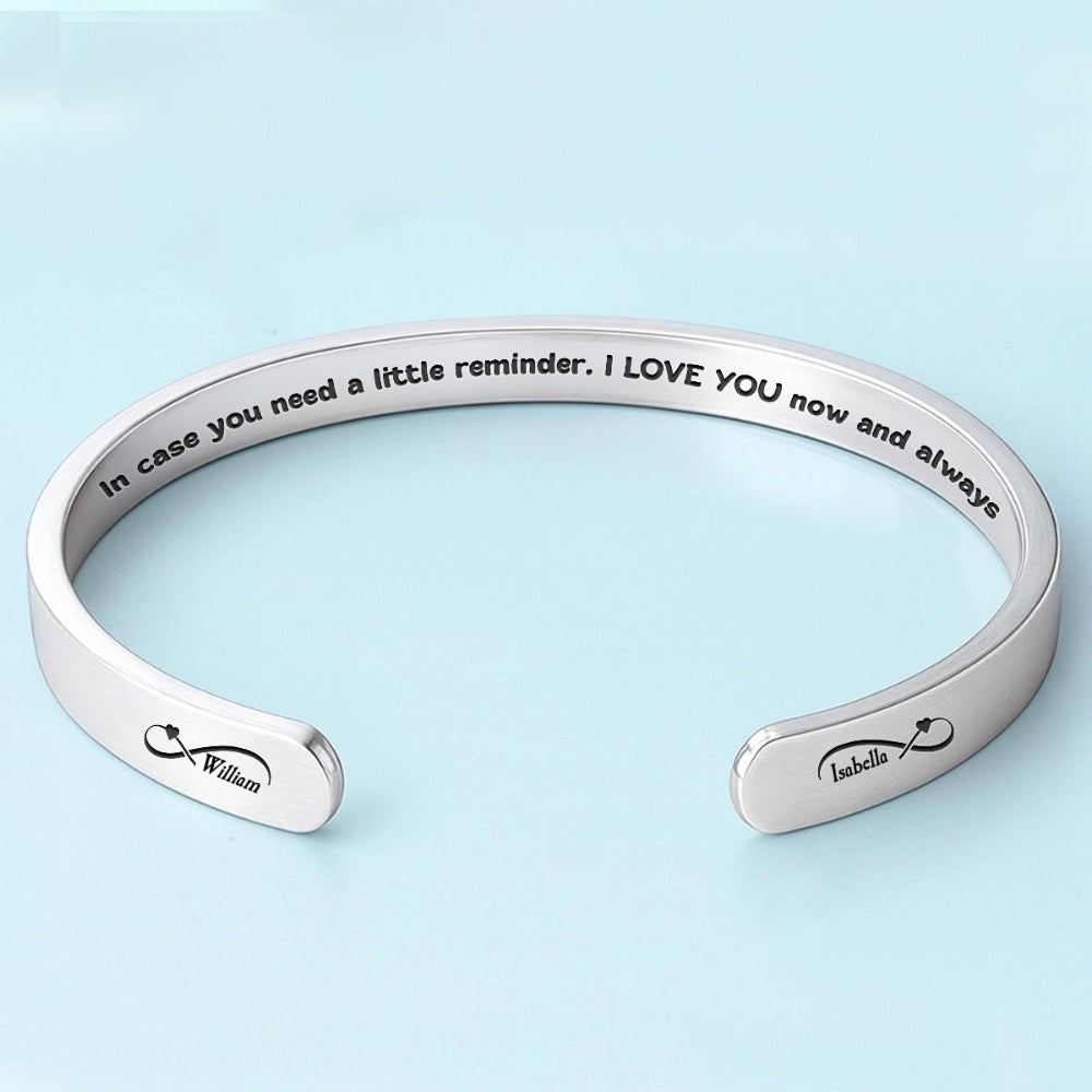 A Little Reminder For You - Personalized Custom Bracelet Cuff