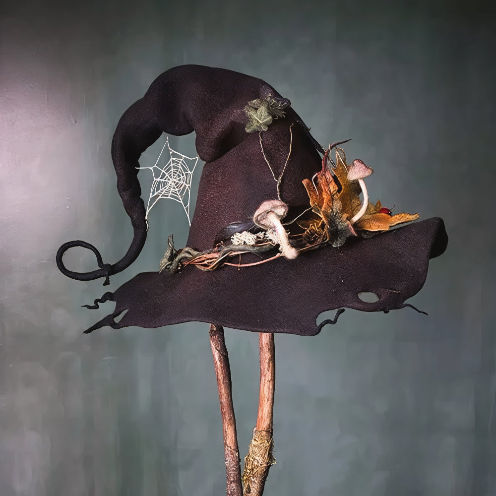 Halloween Witch Hat Handmade Merino Wool Felt