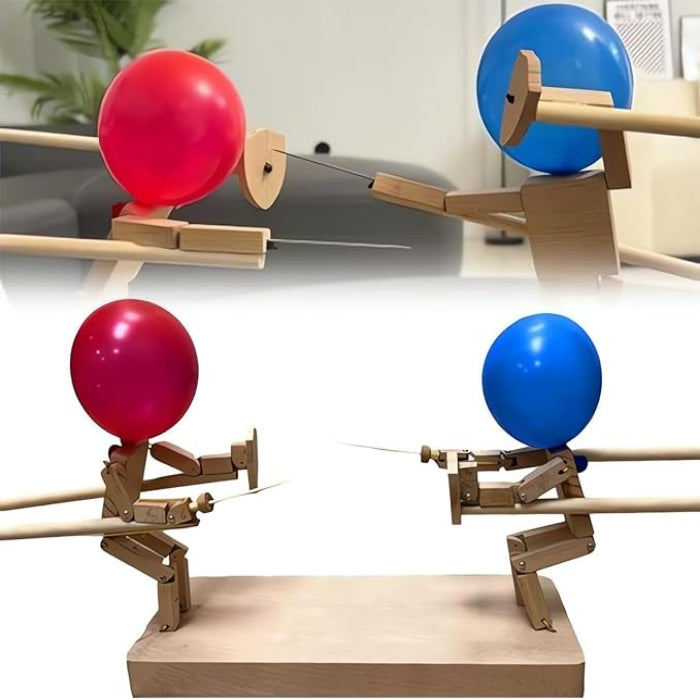 Balloon Game Wooden Interactive Fencing Toy Set