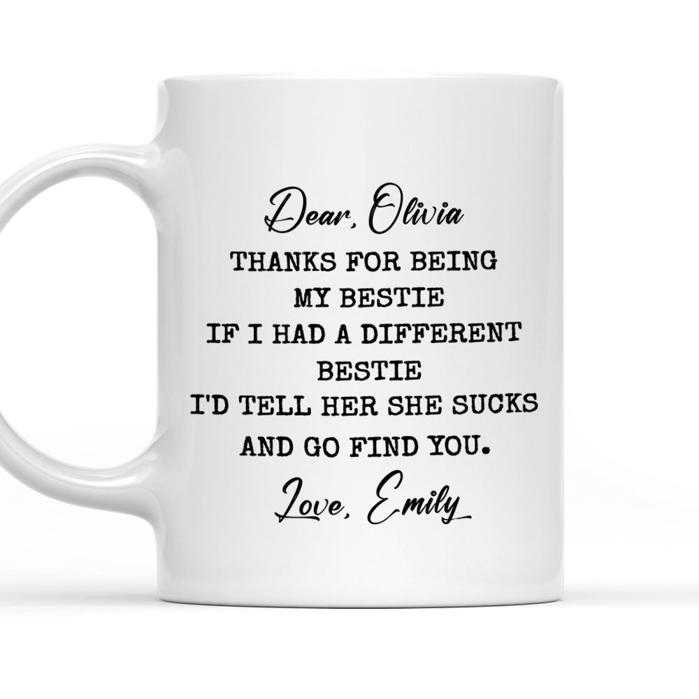 A Different Bestie - Personalized Custom Coffee Mug