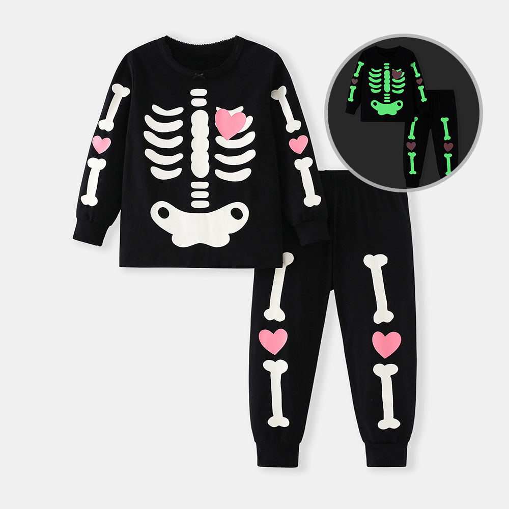 Halloween Toddler Skeleton Costume Hoodie Set