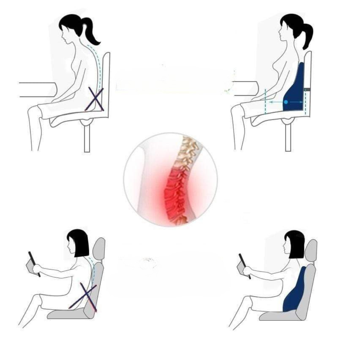 Back Support Cushion with Memory Foam Design