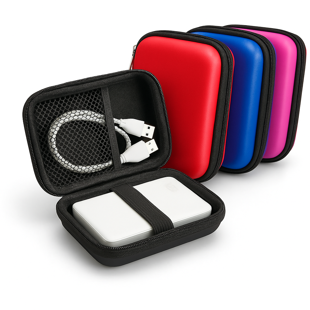 Hard Drive Carry Case Shockproof Travel Bag