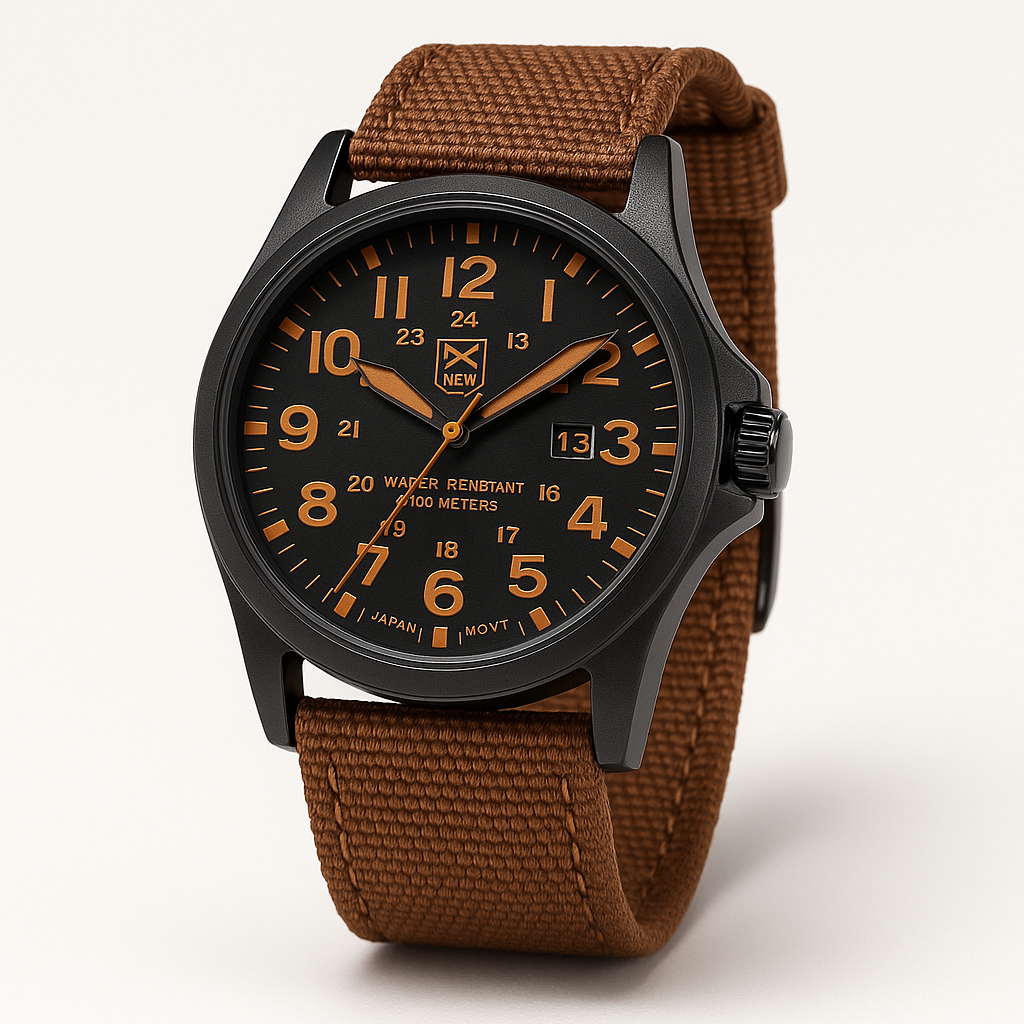 Men’s Military Style Waterproof Canvas Watch