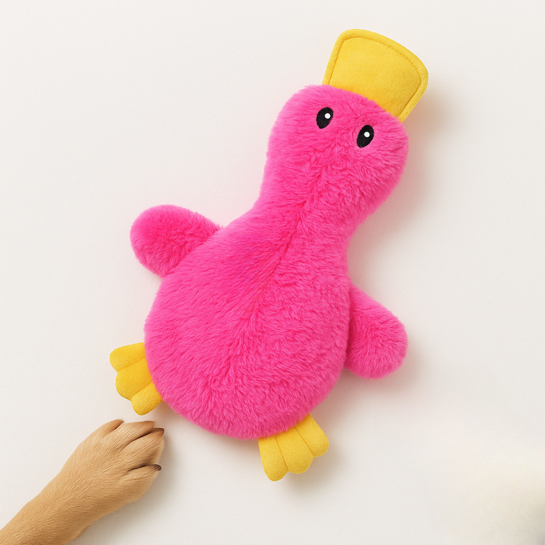 Dog Chew Toy Plush Duck with Squeaker