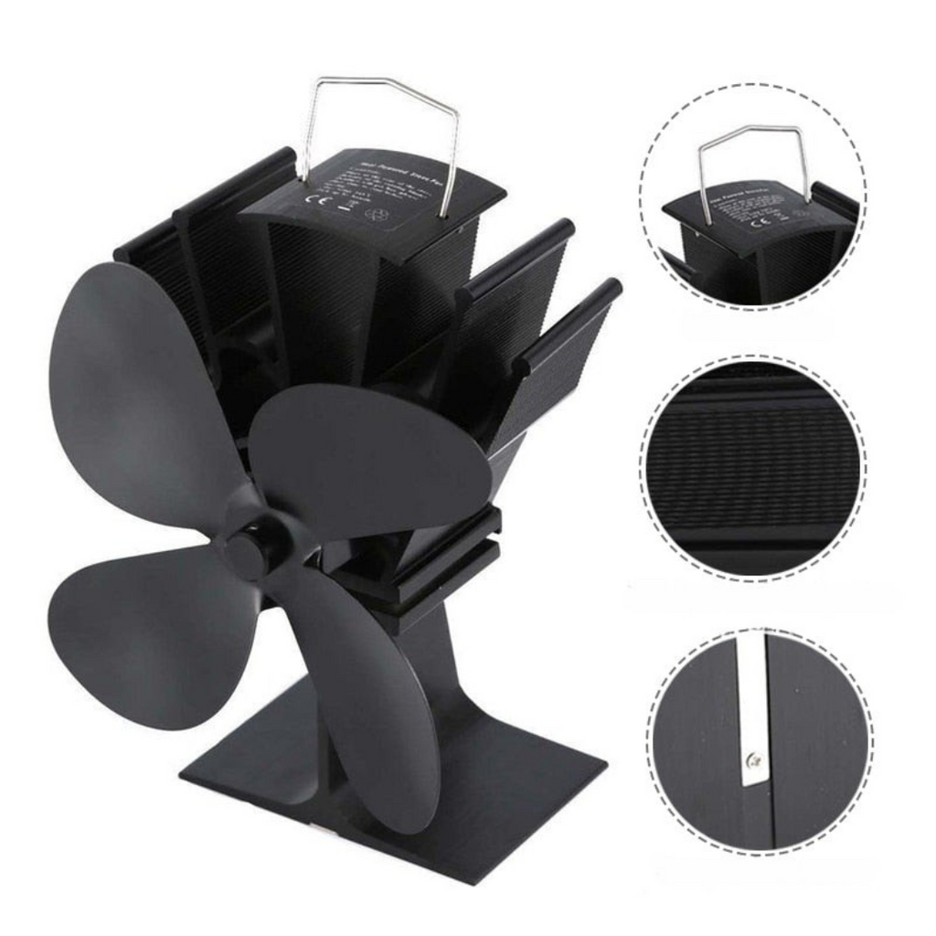 Wood Stove Heat Powered Aluminum Fan