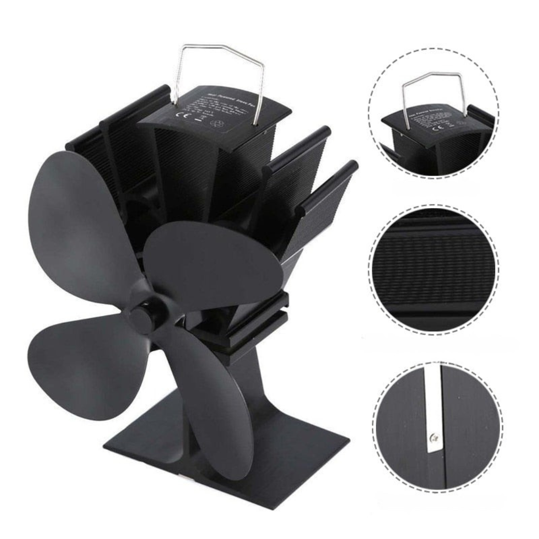 Wood Stove Heat Powered Aluminum Fan