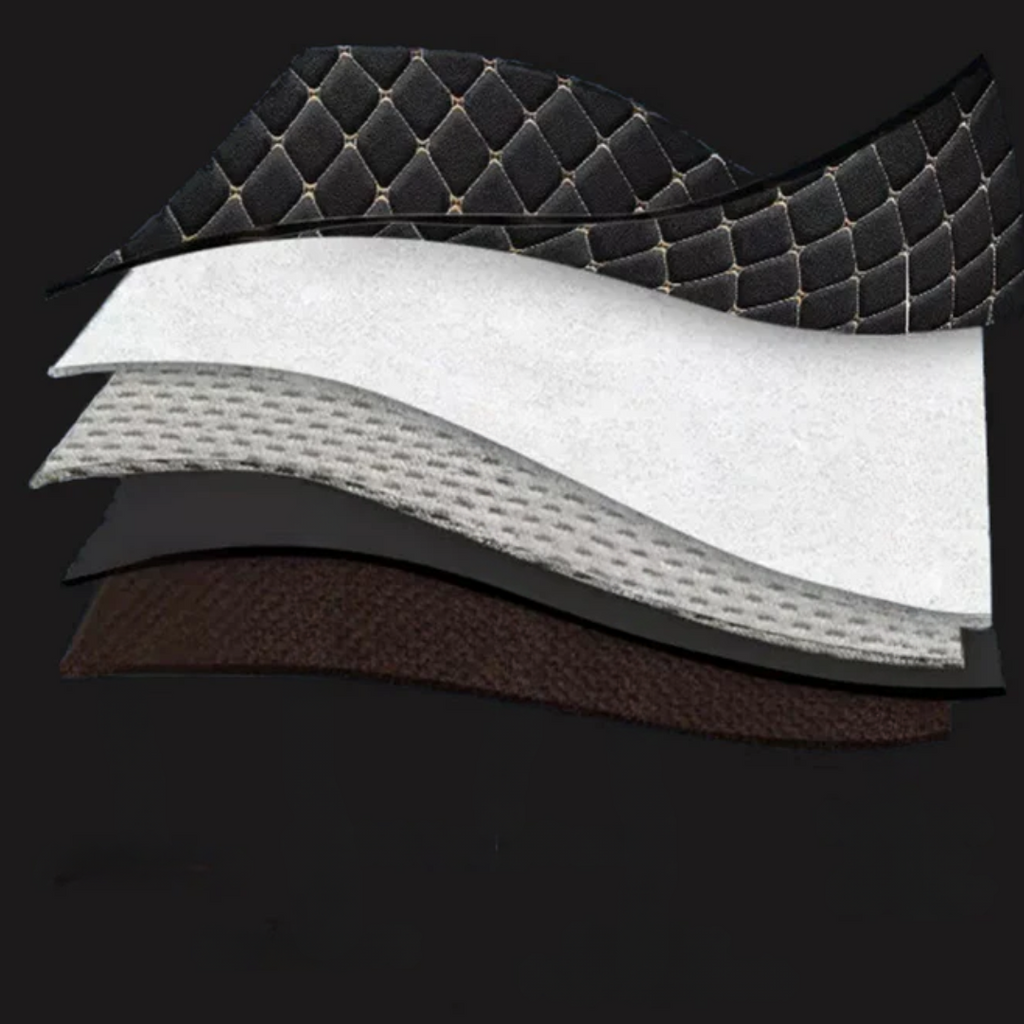 Car Floor Mats Waterproof Leather Black Custom