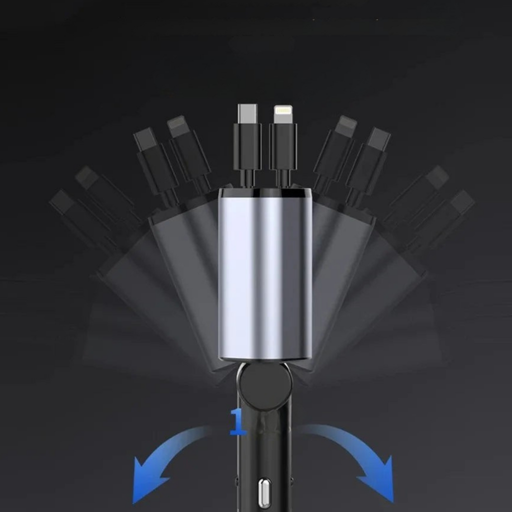 Fast Charging Retractable USB Car Charger