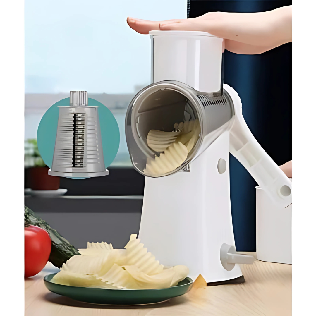Vegetable Slicer with Rotary Cheese Grater Blades