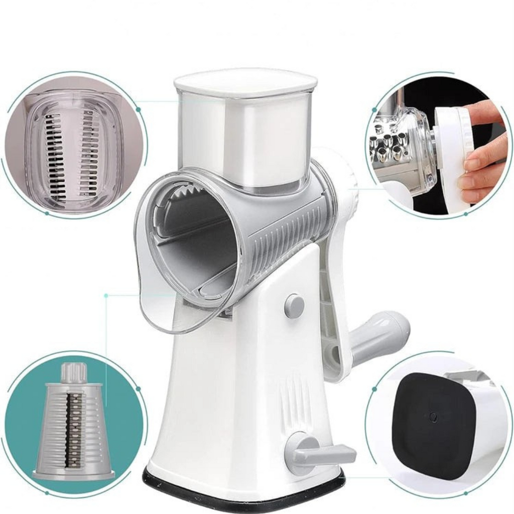 Vegetable Slicer with Rotary Cheese Grater Blades