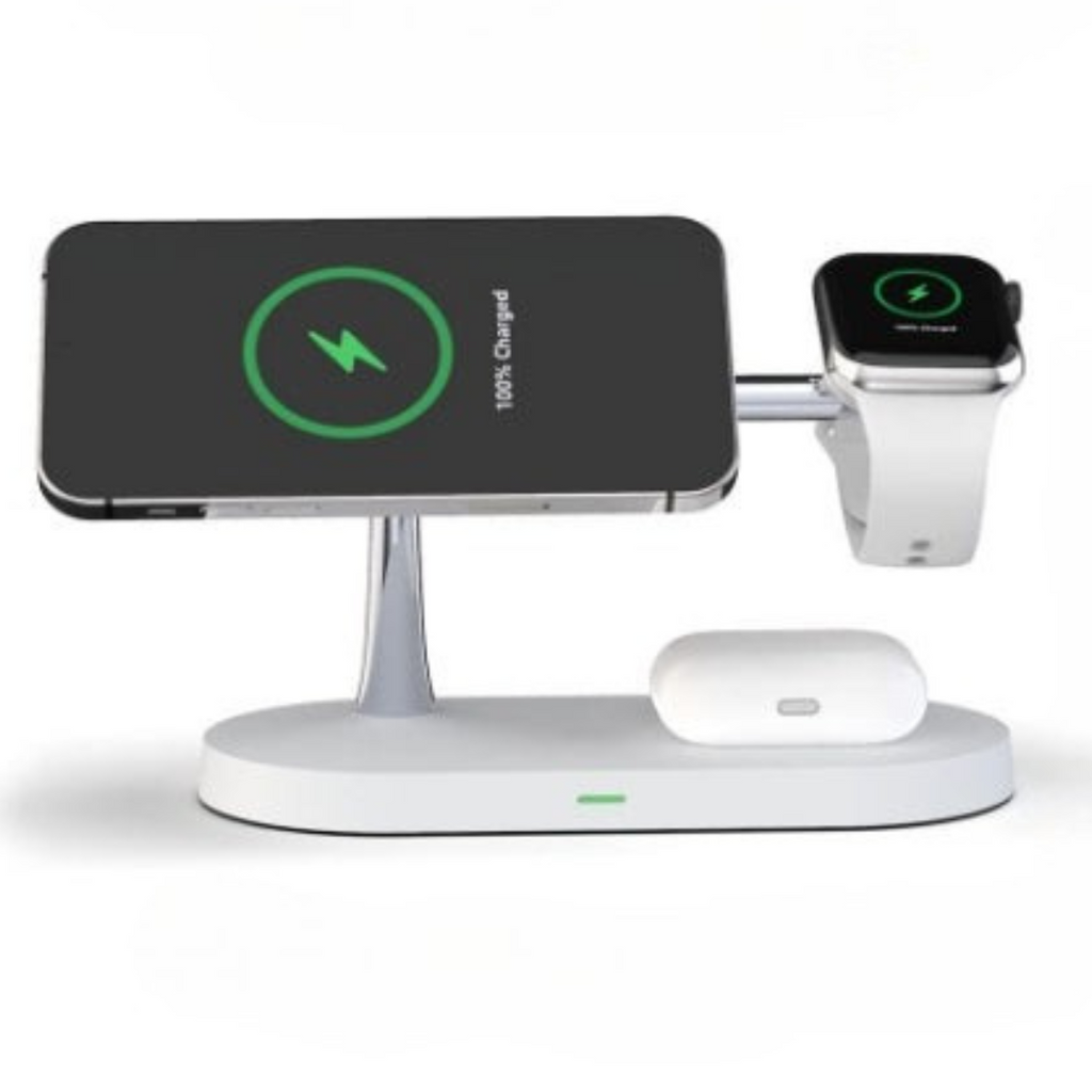 Charging Station with Wireless Pad and Watch Stand