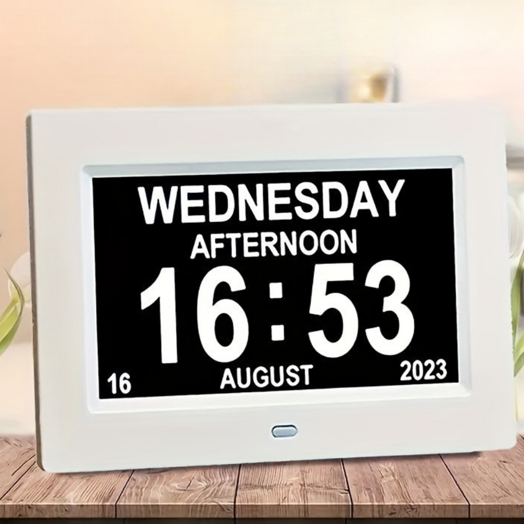 Digital Wall Clock Calendar Alarm Display Frame