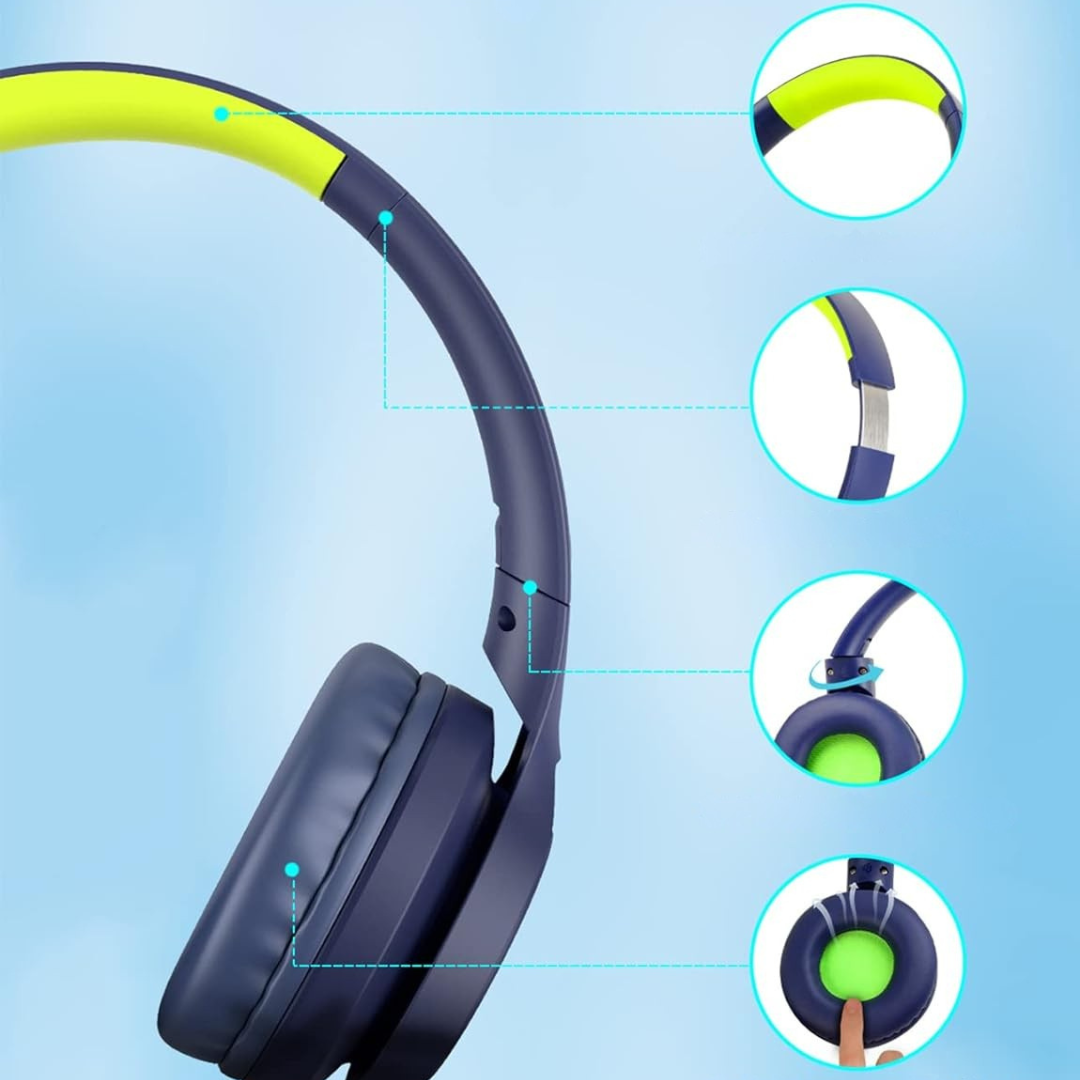 Headphones Kids Adjustable Foldable Volume-Limited