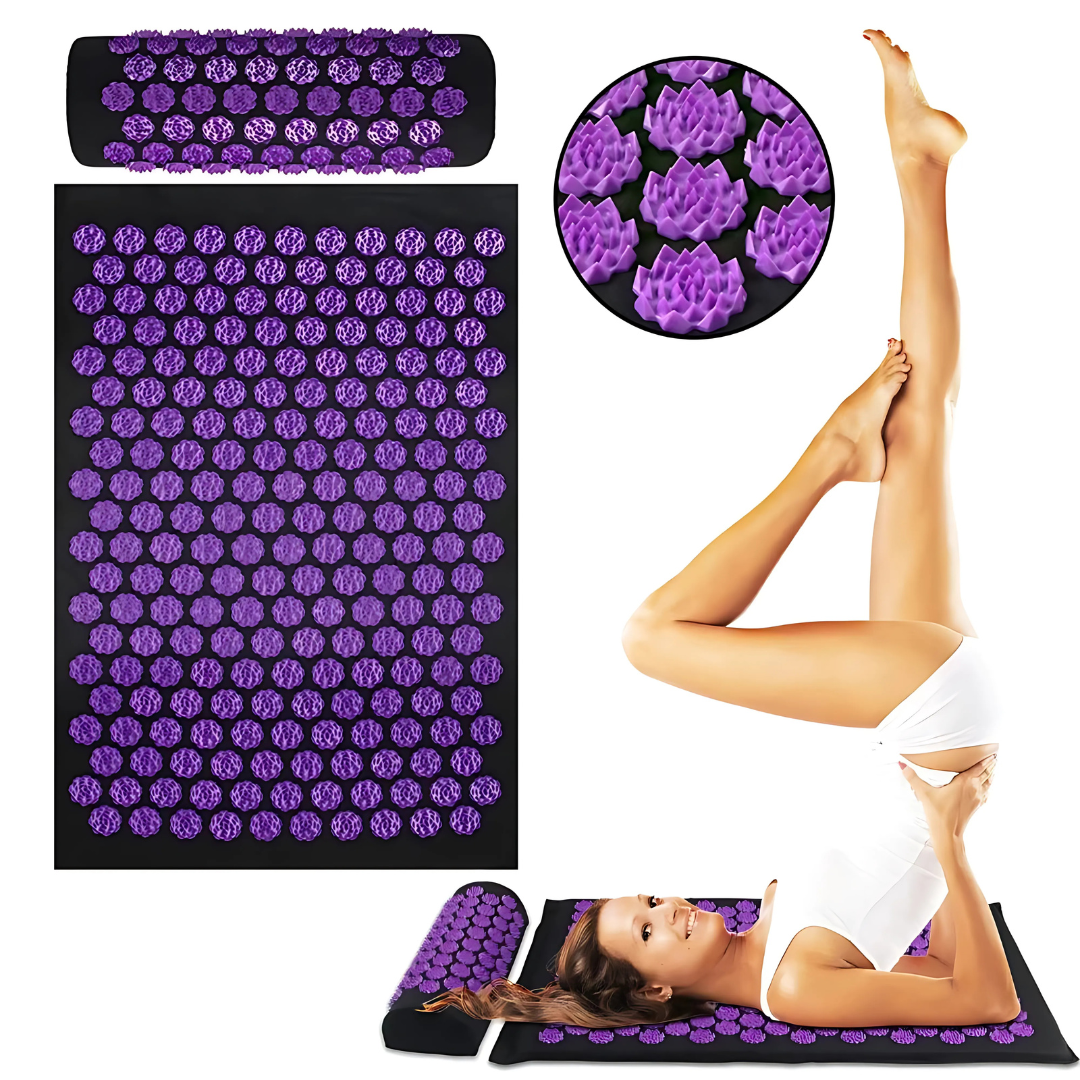 Yoga Mat with Acupressure Massage Spikes