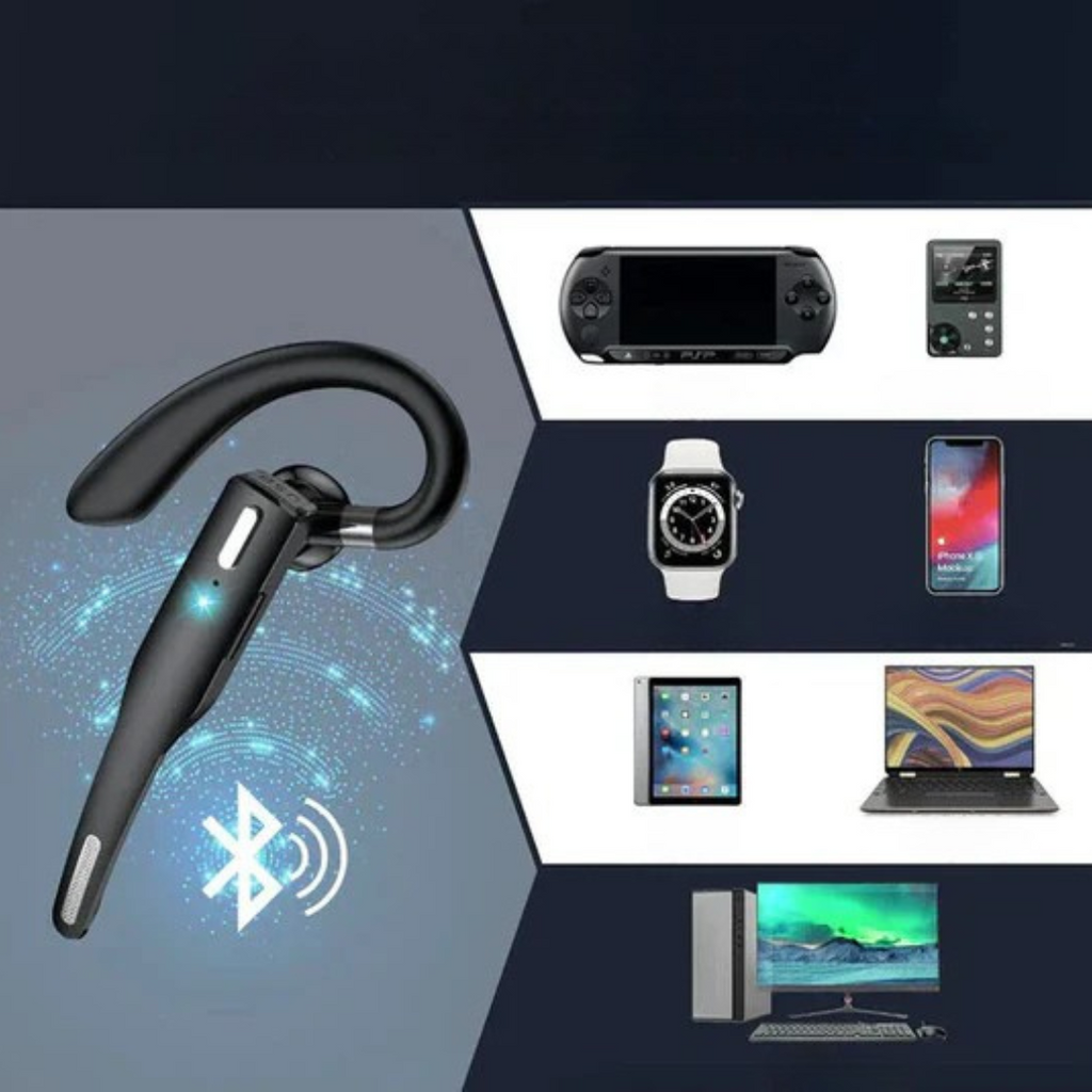 Bluetooth Headset with Mic Noise Cancelling Earpiece